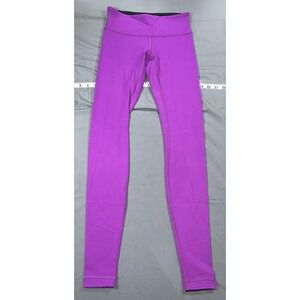 Lululemon Leggings Womens 4 Purple High Rise Ankle Yoga Pants Workout Athletic